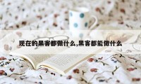 现在的黑客都做什么,黑客都能做什么