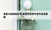 黑客大战蚂蚁花呗,黑客攻击支付宝节目完整版