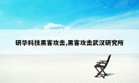 研华科技黑客攻击,黑客攻击武汉研究所