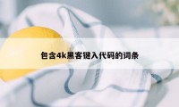 包含4k黑客键入代码的词条