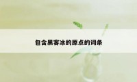 包含黑客冰的原点的词条