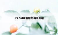 K9-SM破解版的简单介绍