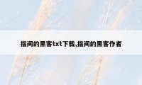 指间的黑客txt下载,指间的黑客作者