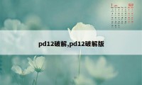 pd12破解,pd12破解版