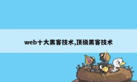 web十大黑客技术,顶级黑客技术