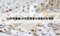 12岁女黑客,十二岁黑客小孩是什么电影