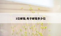 1位邮箱,电子邮箱多少位