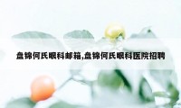 盘锦何氏眼科邮箱,盘锦何氏眼科医院招聘