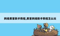 网络黑客新手教程,黑客网络新手教程怎么玩