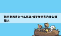 俄罗斯黑客为什么很强,俄罗斯黑客为什么很强大