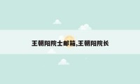 王朝阳院士邮箱,王朝阳院长