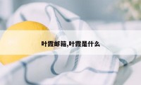 叶霞邮箱,叶霞是什么