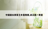 中国丽水黑客之乡是哪里,浙江第一黑客