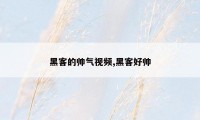 黑客的帅气视频,黑客好帅