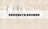 黑客高清偷拍下载,黑客犯罪视频