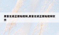 黑客无修正原始视频,黑客无修正原始视频软件