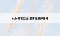 cctv黑客江湖,黑客江湖好看吗