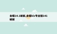 金蝶14.1破解,金蝶kis专业版141破解