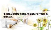 电脑显示文件模拟黑客,电脑显示文件模拟黑客怎么办