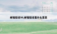 邮箱验证99,邮箱验证是什么意思