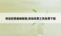 微信投票器破解版,微信投票工具免费下载