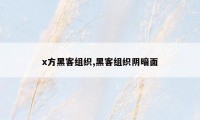 x方黑客组织,黑客组织阴暗面