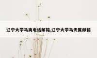 辽宁大学马爽电话邮箱,辽宁大学马天翼邮箱