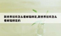 新世界狂欢怎么看邮箱绑定,新世界狂欢怎么看邮箱绑定的