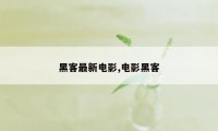 黑客最新电影,电影黑客