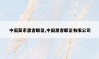 中国莫家黑客联盟,中国黑客联盟有限公司