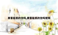 黑客能抓的住吗,黑客能抓的住吗视频