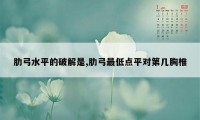 肋弓水平的破解是,肋弓最低点平对第几胸椎